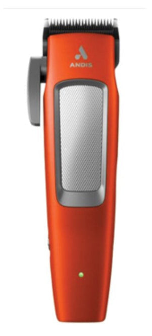 Orange and black hair trimmer on a white background