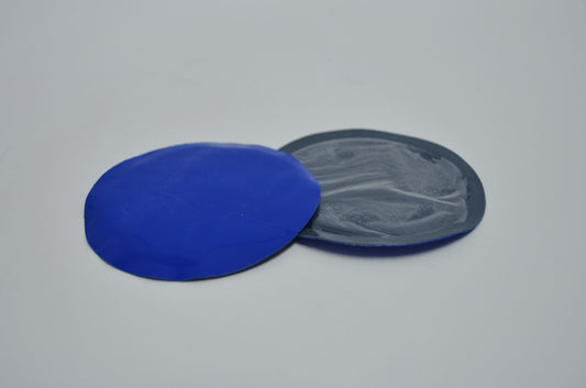 Rubber Rundown Patch-Black/Blue : 3 1/8