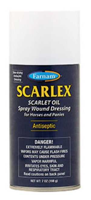 Farnam Scarlex Scarlet Oil Spray Wound Dressing can on a white background